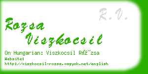 rozsa viszkocsil business card